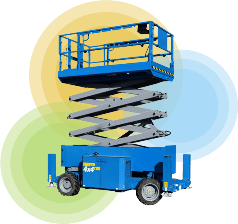 Scissor lift elevating work platform